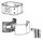 Panier de cuisson avec poigne pour friteuse sans huile Tefal Easy Fry Infrared EY831GE0