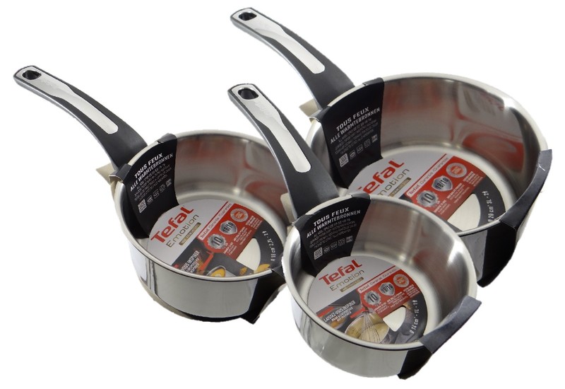 Lot 3 casseroles compatibles induction gamme Émotion Tefal 