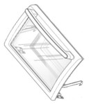 Porte complte avec poigne pour mini four lectrique Delonghi EO34302
