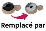 Soupape beige et noire pour Clipso Minut&#039; Eco Respect + SEB