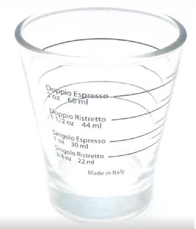 Verre doseur à expresso en verre 