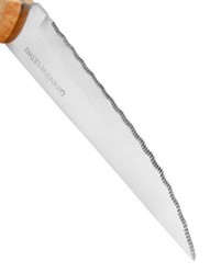 Lot de 4 couteaux  steak 21 cm en acier inoxydable avec manche en bois de marque Genevive Lethu