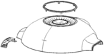 Couvercle suprieur pour cuiseur Moulinex Cookeo Mini CE880910/87A