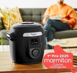 Enjoliveur noir du bouton verrou pour cuiseur Moulinex Cookeo Wifi CE952810 - CE96G810