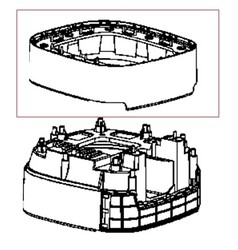 Botier suprieur pour friteuse sans huile Tefal Easy Fry & Grill EY505815 - EY505D15