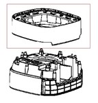 Botier suprieur pour friteuse sans huile Tefal Easy Fry &amp; Grill EY505815 - EY505D15