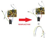 Carte lectronique + connecteur  pour blender Moulinex Easy Soup LM841110/870