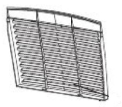 Grille arrire pour climatiseur Delonghi PAC PAC EL 92 - EL 110 - PAC EL 112