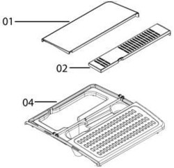 couvercle du reservoir  grains pour robot caf automatique delonghi