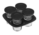 Set de 8 bocaux en verre + support pour air fryer Moulinex Easy Fry Silence EZ55 - EZ57