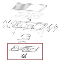 Rflecteur assembl pour plancha Riviera & Bar Cook & Serve QPL550