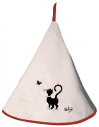 Essuie mains Dubout chat papillon ivoire 60 cm Winkler