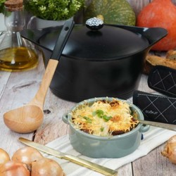 Duo de 2 ustensiles Cookut louche et cuill�re en bois de h�tre - NOIR