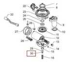 Ecrou autobloquant pour moulin de robot caf Talea de Saeco