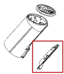 Cache du corps de la batterie pour aspirateur laveur Rowenta X-Clean 7 GZ5735E0 - GZ5736E0