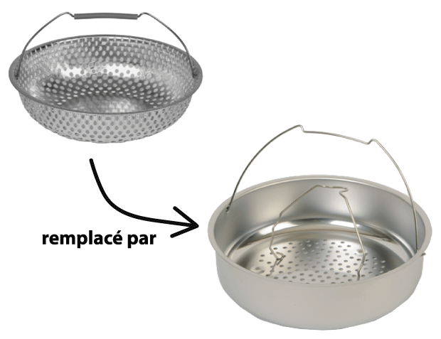 Panier vapeur pour autocuiseurs Clipso Control 8 à 10L SEB 