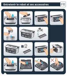 Visuel du schma de la notice d'utilisation : comment entretenir le filtre et le bac  poussires