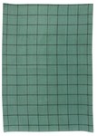 Torchon  carreaux vert de gris et noir Metis Kilia 50 x 70 cm Winkler
