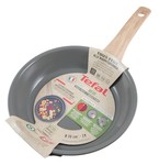 Pole Tefal grise 20 cm avec manche en bois  gamme Renew tous feux + induction