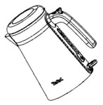 Verseuse blanche avec poigne pour bouilloire Tefal Collection KI666AE0/87A