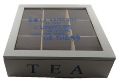 Boite de rangement en bois pour infusettes  th et tisane