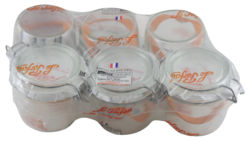 Lot de 6 terrines 350 g diamtre 85 mm "Super" Le Parfait