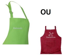 Tablier thermomix ROUGE ou VERT
