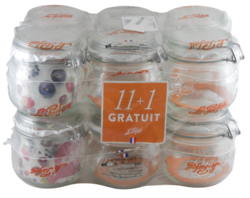 Lot de 12 bocaux 500 ml "Super" Le Parfait ( Offre 11 + 1 offert )