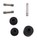 Kit de 3 roulettes avec axes pour aspirateur balai Rowenta X-COMBO GZ3038WO - GZ3039WO