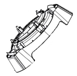 Bo�tier inf�rieur pour Extra Crisp HF1508F0/87A du robot Companion Moulinex