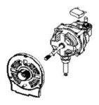 Moteur + flasque avant pour ventilateur Rowenta Turbo Silence Extrme + VU5840F0