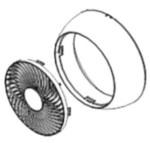 Grille avant pour ventilateur Turbo Swift Compact Rowenta