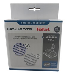 Kit de 4 lingettes microfibres pour aspirateur balai Rowenta X-FORCE FLEX 13.60 RH9A