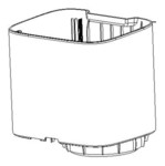 Corps suprieur de la station de vidage pour aspirateur robot Rowenta Explorer Serie 220+ et 240+ AI