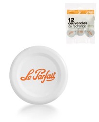 Lot de 12 couvercles mtal pour bouteilles "Fracheur" Le Parfait