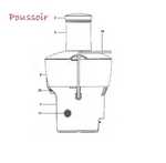 poussoir pour centrifugeuse Riviera &amp; Bar PR774A