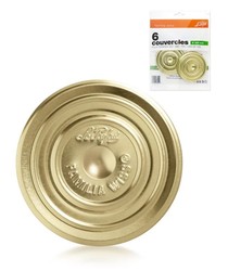 Lot de 6 couvercles mtal 100 mm "Familia Wiss" Le Parfait