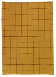 Torchon  carreaux bronze et noir Metis Kilia 50 x 70 cm Winkler