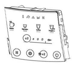 Panneau de commande + carte lectronique pour robot caf Delonghi FEB2262.B S11