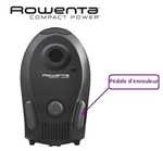 pdale d&#039;enrouleur pour aspirateur Rowenta Compact Power