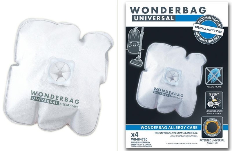 Wonderbag Allergy Care x 4 pour aspirateur Rowenta 