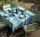 Nappe recycle raye paon / verte Yuna 170 x 250 cm Winkler