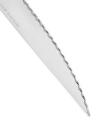 Lot de 4 couteaux  steak 22,5 cm inox en acier inoxydable avec manche noir de marque Genevive Leth