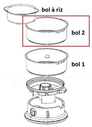 Bol inox 2 pour cuiseur vapeur VC14 Seb