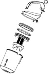 Bac  poussire bleu pour Swift Power Cyclonic RO2941EA/870 Rowenta