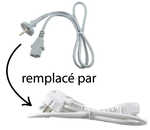 Cable d&#039;alimentation pour friteuse Actifry de SEB Tefal