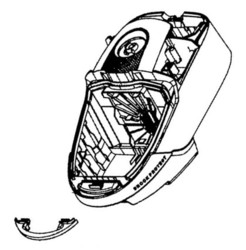 Demi bo�tier rouge pour aspirateur tra�neau Rowenta Power XXL RO31