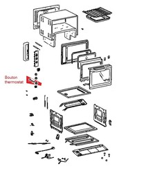 bouton thermostat pour four Rowenta Gourmet OC383000