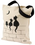Sac en tissu cru 3 chats Dubout Winkler