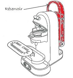 rservoir pour cafetire Seb Supremia CD402...